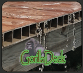 vinyl gorilla deck - interlocking water shedding decking